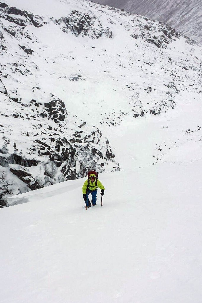 A rescuer during the operation in Coire na Ciste. Photo: Lochaber MRT A rescuer during the operation in Coire na Ciste. Photo: Lochaber MRT