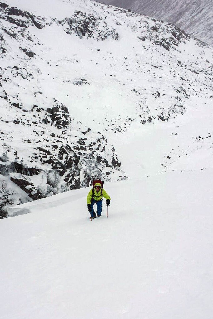 A rescuer during the operation in Coire na Ciste. Photo: Lochaber MRT