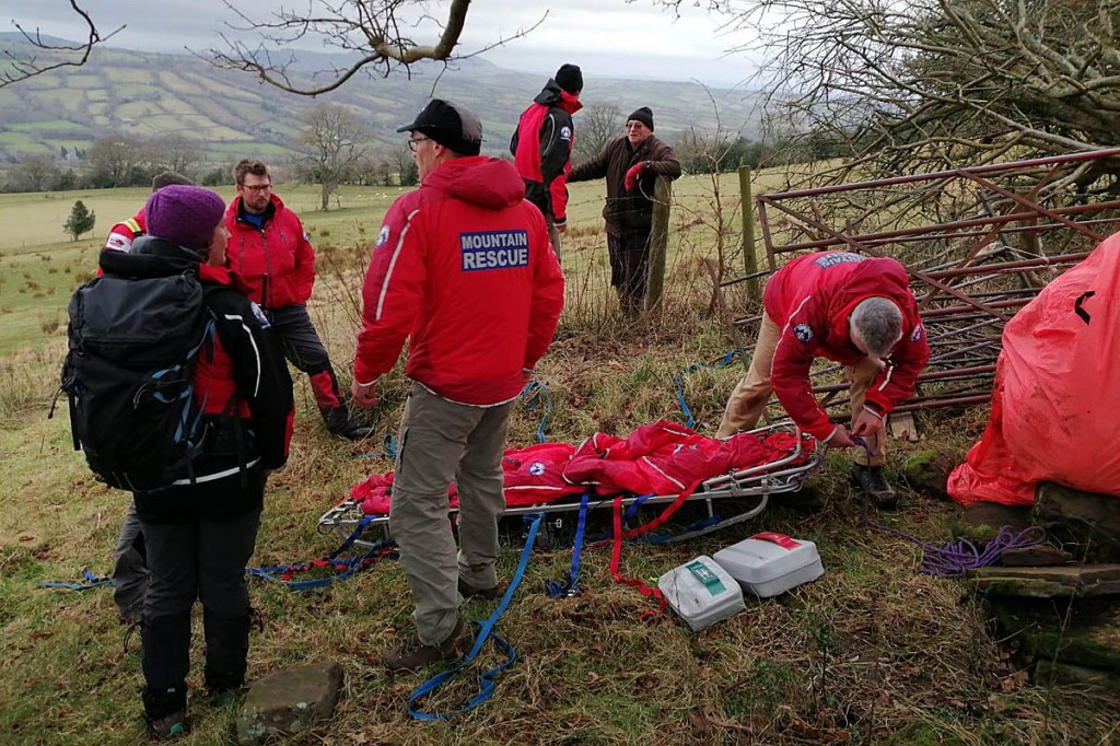 Team members at the scene of one of the rescues. Photo: Longtown MRT