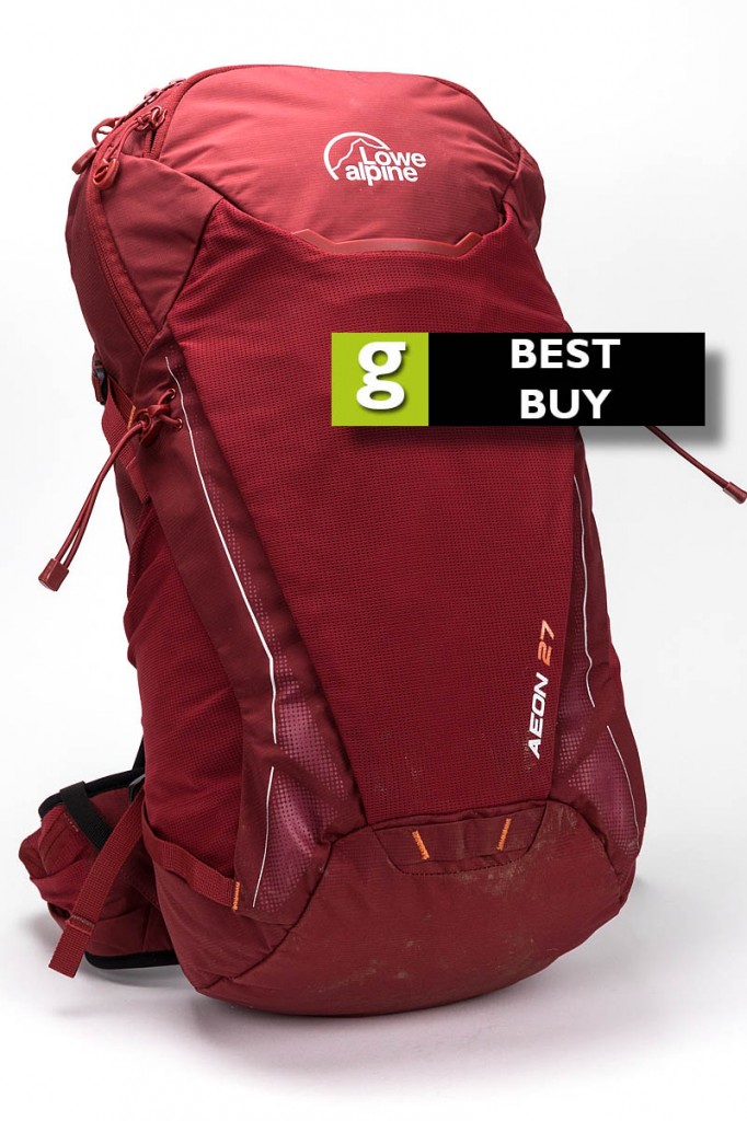 The Lowe Alpine Aeon 27 rates as a Best Buy. Photo: Bob Smith/grough The Lowe Alpine Aeon 27 rates as a Best Buy. Photo: Bob Smith/grough