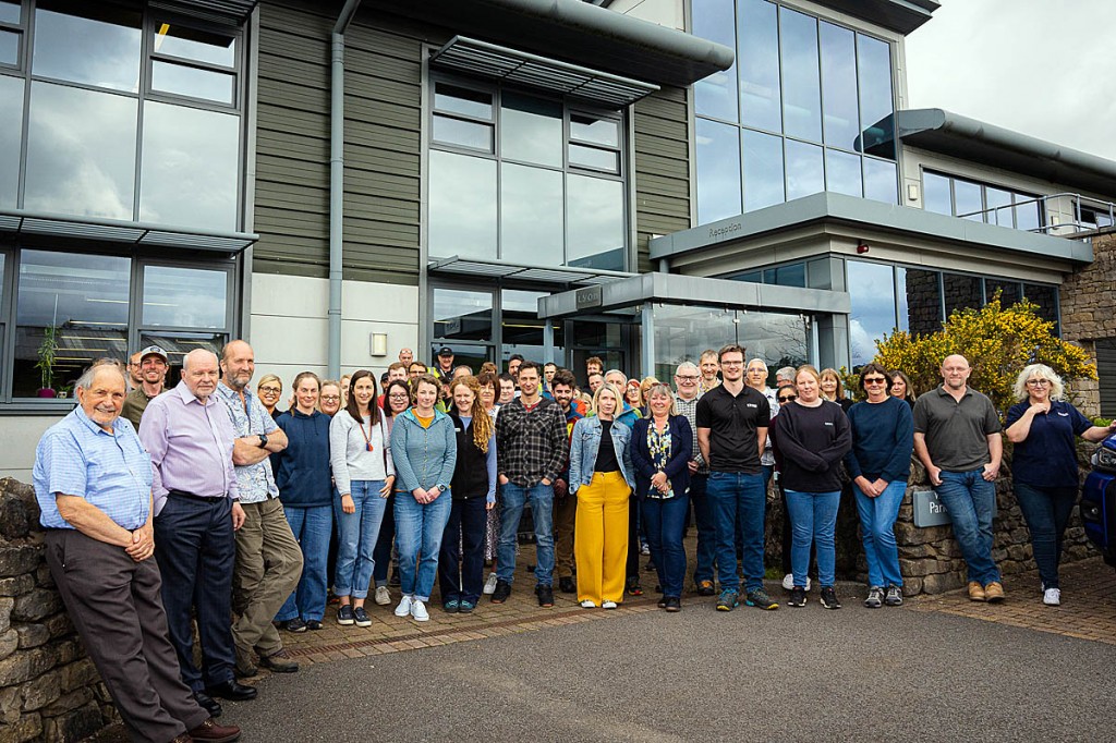 Ben Lyon, left, with workers at the Tebay headquarters Ben Lyon, left, with workers at the Tebay headquarters