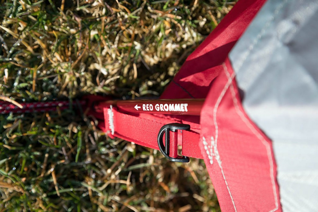 Colour coding and instructions make for easy tent pitching. Photo: Bob Smith/grough