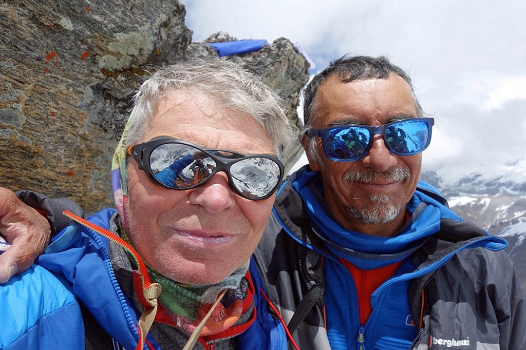 Mick Fowler, left, and Vic Saunders on Chungukang North Mick Fowler, left, and Vic Saunders on Chungukang North