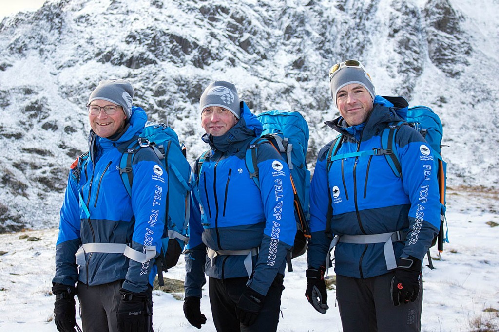 The three felltop assessors: from left, Jon Bennett, Graham Uney and Zac Poulton