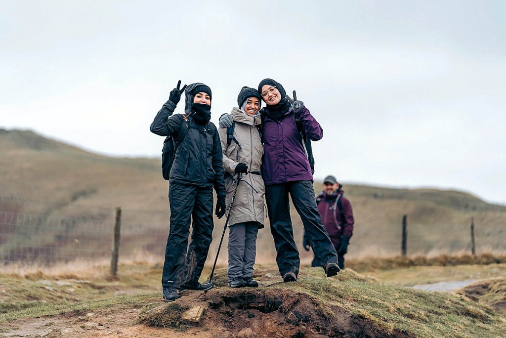 Some of the group's walkers on the Christmas Day event. Photo: Muslim Hikers Some of the group's walkers on the Christmas Day event. Photo: Muslim Hikers