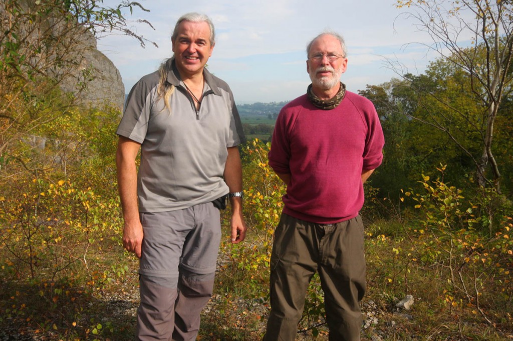 Myrddyn Phillips, left, met Michael Dewey in Cumbria
