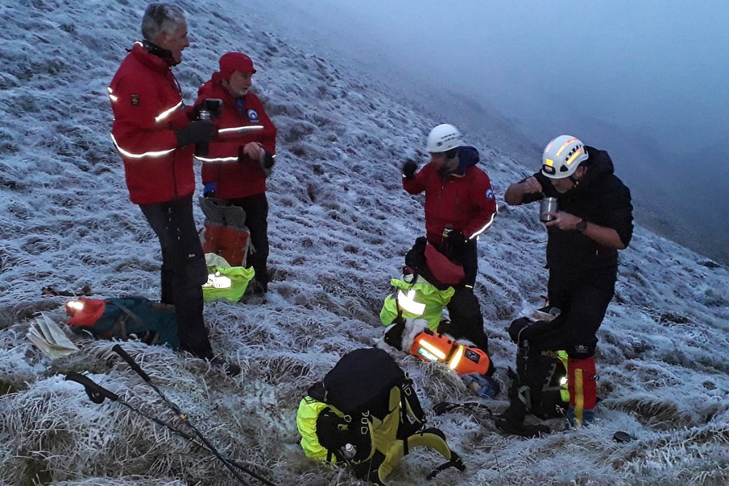 Team members on the hill during the search. Photo: NNPMRT Team members on the hill during the search. Photo: NNPMRT