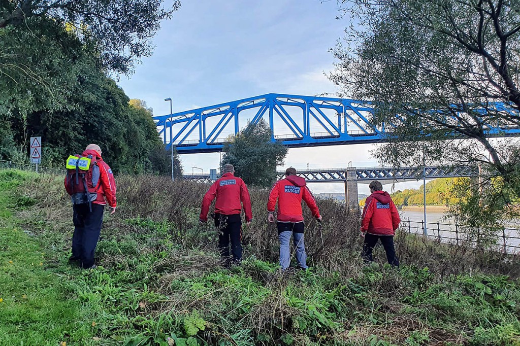 The teams also conducted a search on the banks of the River Tyne. Photo: NNPMRT