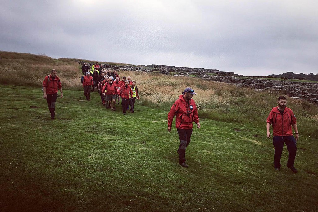 Rescuers at one of the incidents on Hadrian's Wall. Photo: Northumberland NPMRT