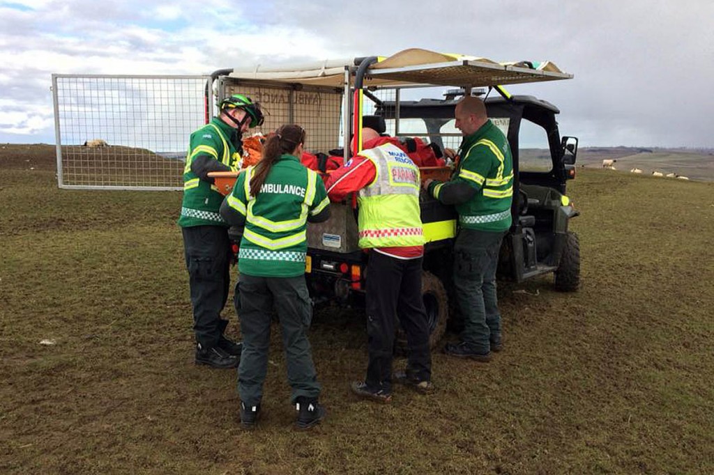 An all-terrain vehicle was used to carry the injured walker from the hill. Photo: NNPMRT An all-terrain vehicle was used to carry the injured walker from the hill. Photo: NNPMRT