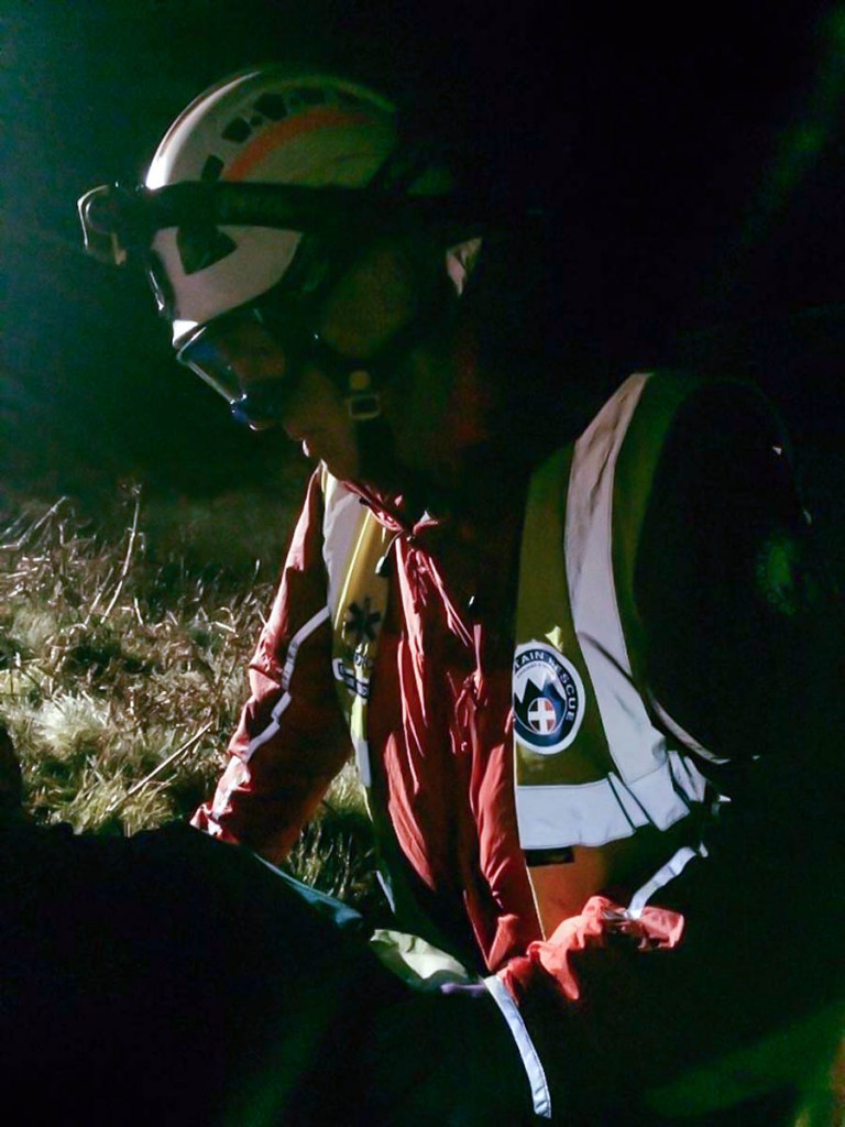 The rescue scene in the Harthope Valley. Photo: Northumberland National Park MRT The rescue scene in the Harthope Valley. Photo: Northumberland National Park MRT