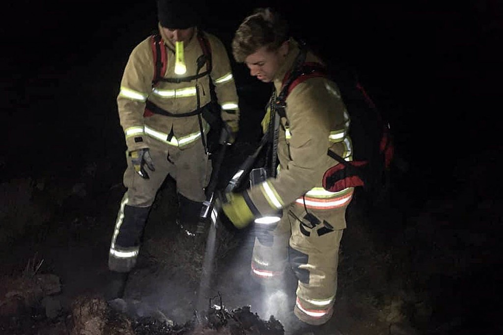Firefighters tackle the Simonside blaze. Photo: NNPMRT Firefighters tackle the Simonside blaze. Photo: NNPMRT