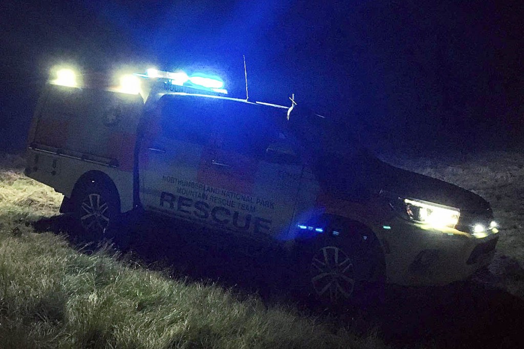The Northumberland team vehicle at the rescue scene. Photo: NNPMRT