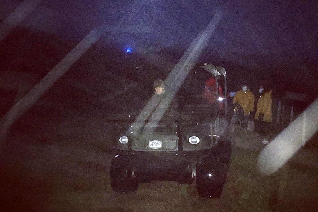 The gamekeeper helped by transporting team members in an all-terrain vehicle. Photo: NNPMRT