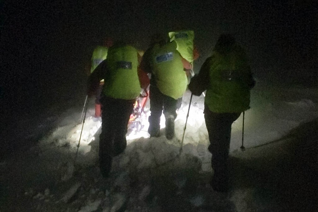 Rescue team members faced difficult winter conditions. Photo: Northumberland NPMRT