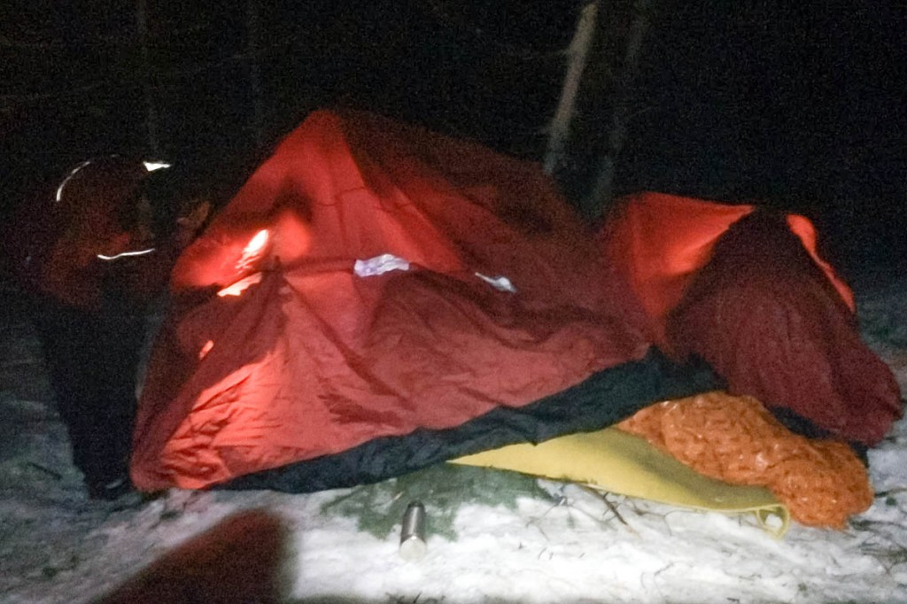 The walkers were all suffering from the cold conditions. Photo: Northumberland NPMRT