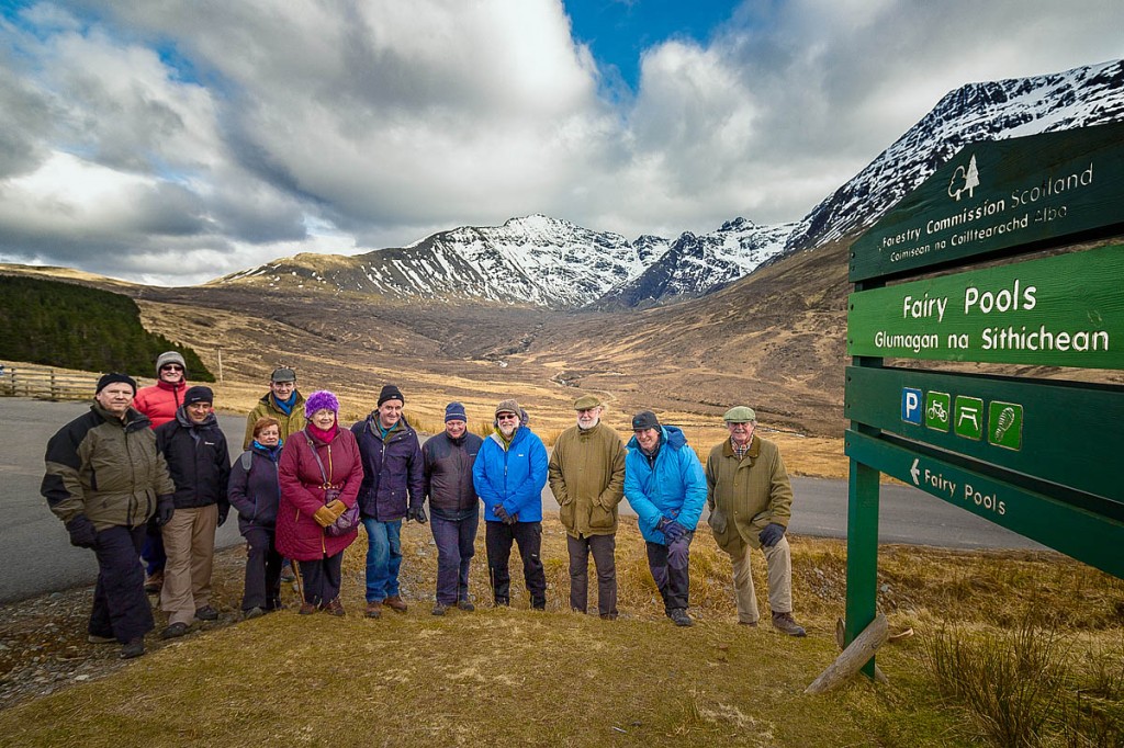 MCHA directors and Oats trustees at the Fairy Pools0 MCHA directors and Oats trustees at the Fairy Pools