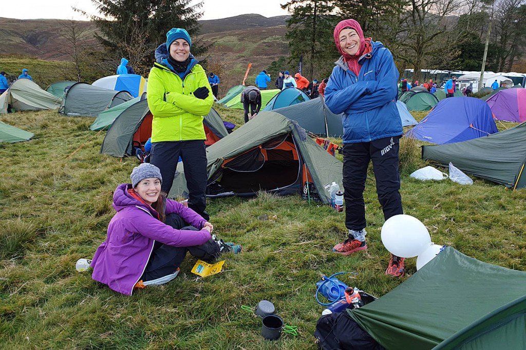 Runners had to contend with overnight hail showers at the campsite Runners had to contend with overnight hail showers at the campsite