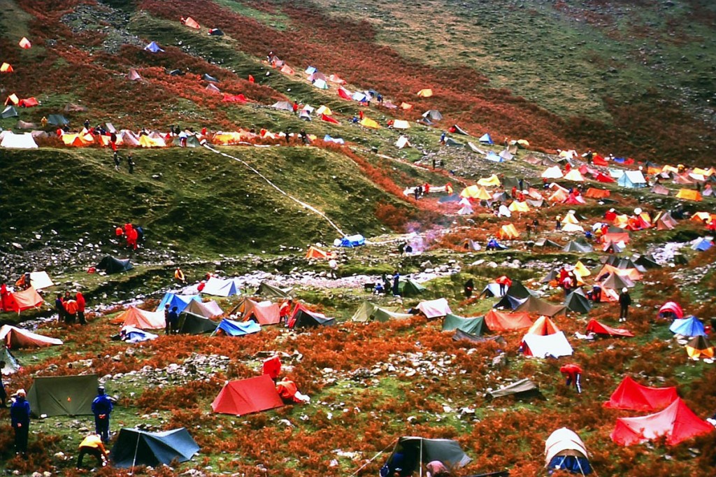 The mountain marathon camp in 1977 The mountain marathon camp in 1977