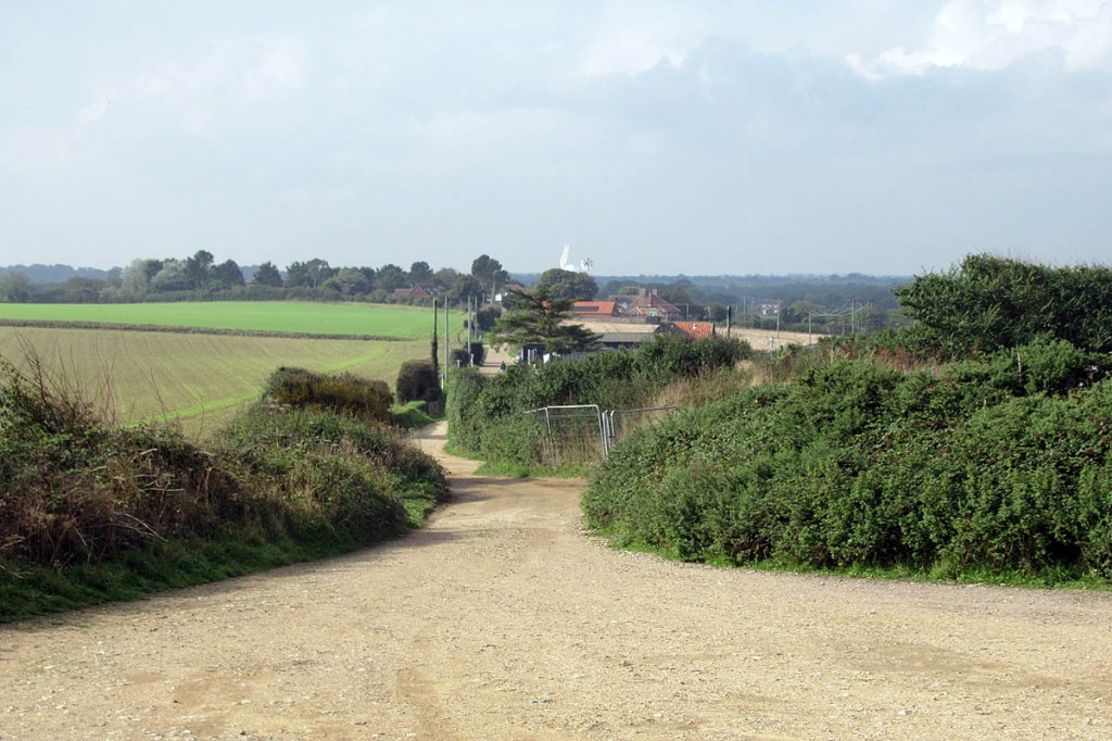 A newly recorded track between North Walsham and Mundesley in Norfolk. The successful application for a restricted byway was made by the OSS's local correspondent Ian Witham