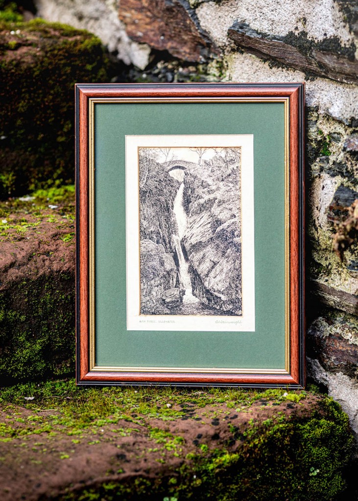 The Wainwright drawing of Aira Force. Photo: Offspring Photography The Wainwright drawing of Aira Force. Photo: Offspring Photography