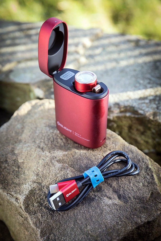 The Olight Baton 3 Premium Edition comes with torch, charging case and USB lead. Photo: Bob Smith/grough