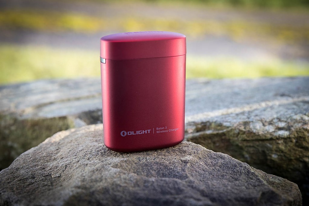 The Olight Baton 3 Premium Edition charging case. Photo: Bob Smith/grough The Olight Baton 3 Premium Edition charging case. Photo: Bob Smith/grough