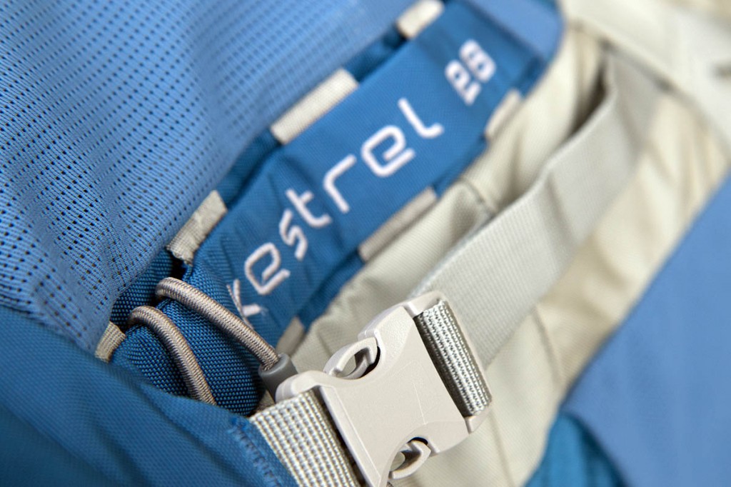 Detail on the Osprey Kestrel pack Detail on the Osprey Kestrel pack