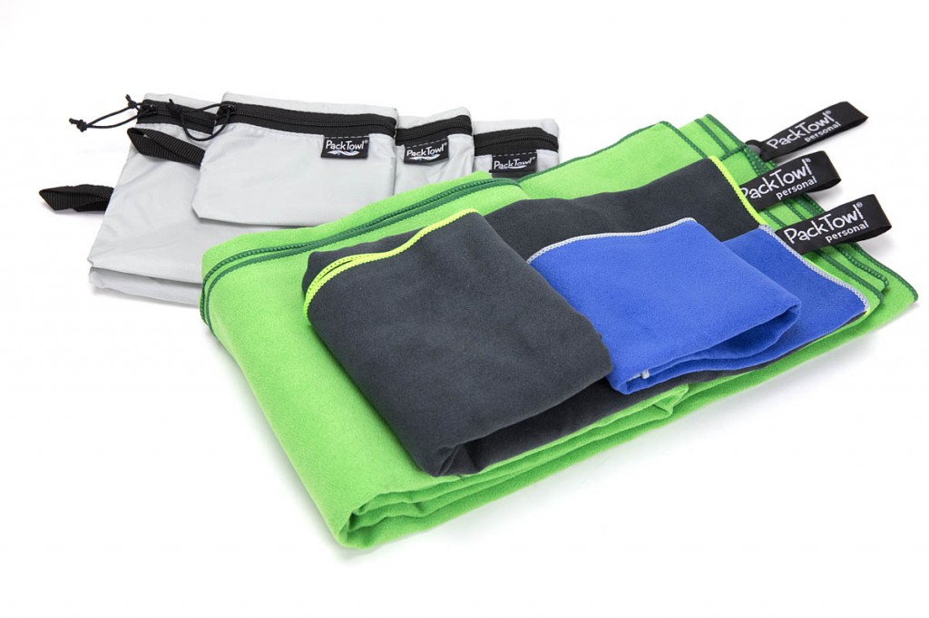 The three sizes of PackTowl Personal. Photo: Bob Smith/grough The three sizes of PackTowl Personal. Photo: Bob Smith/grough