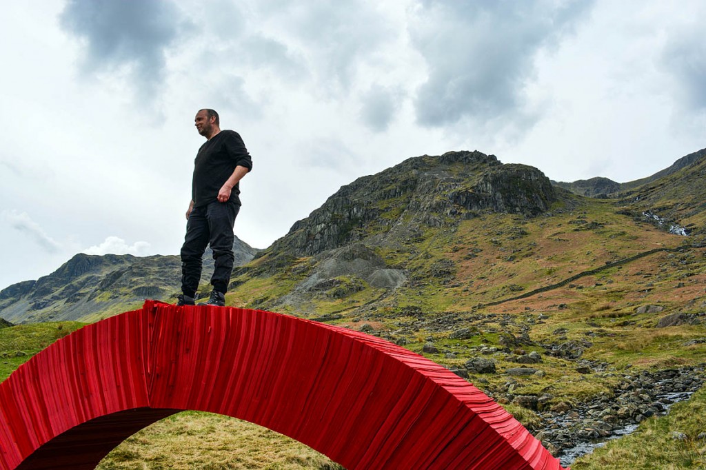 Artist Steve Messam stands on the bridge. Photo: Greg Stephenson Artist Steve Messam stands on the bridge. Photo: Greg Stephenson