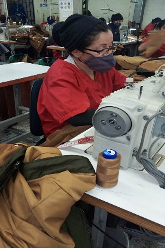 Viviana Montenegro at work in the factory Viviana Montenegro at work in the factory