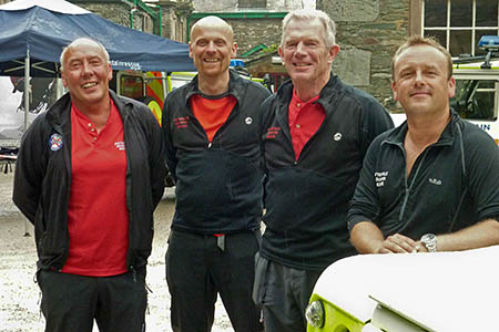 Chairman with team Leaders past and present: Dave Freeborn, Martin Cotterell, John Williams, chairman of trustees, and Mike Blakey, current team leader Chairman with team Leaders past and present: Dave Freeborn, Martin Cotterell, John Williams, chairman of trustees, and Mike Blakey, current team leader
