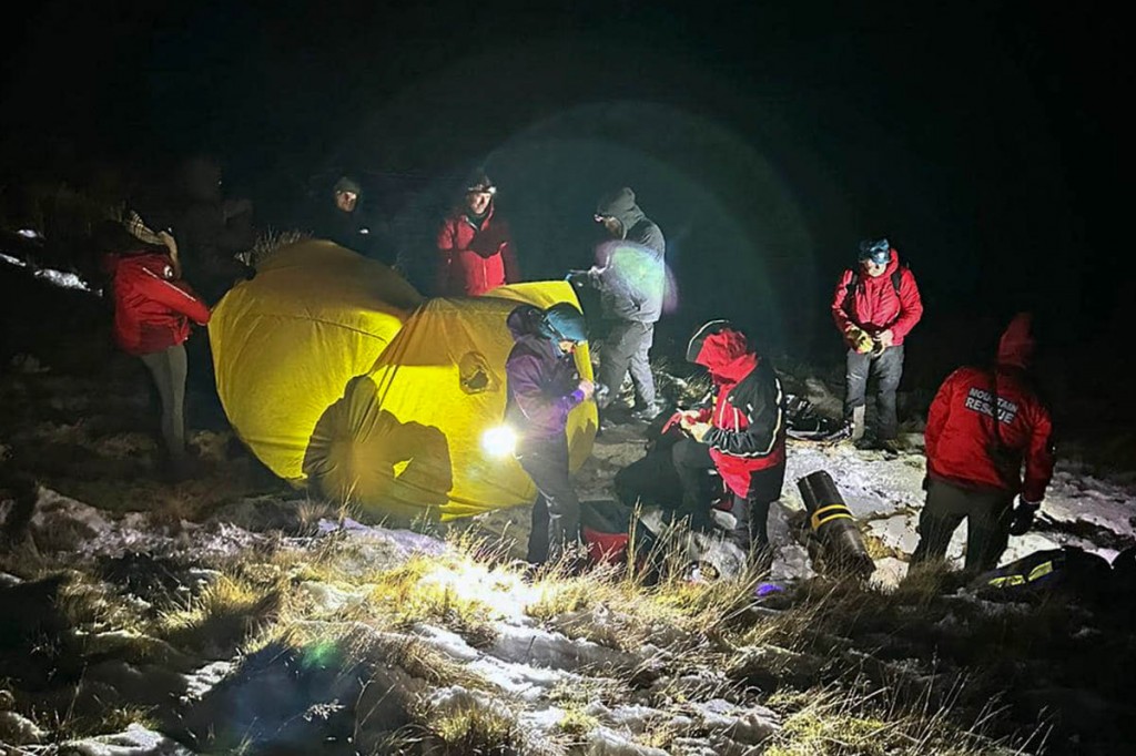 The rescue scene at Angle Tarn. Photo: Patterdale MRT
