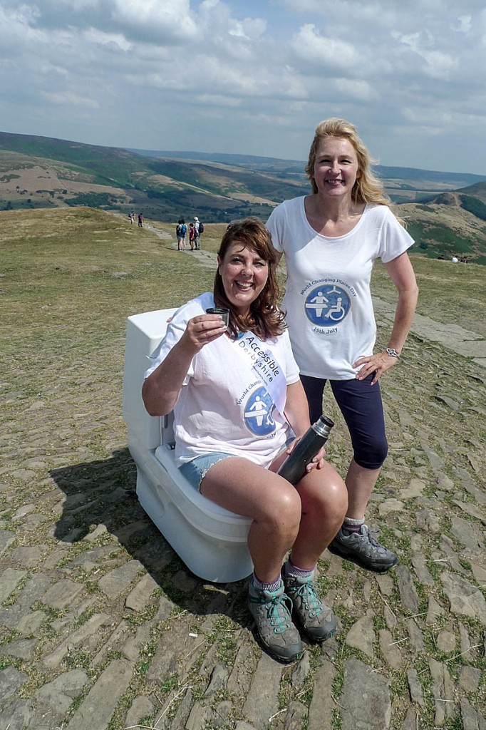 What a relief: Gillian Scotford, left, and Jane Carver of Accessible Derbyshire, on the summit What a relief: Gillian Scotford, left, and Jane Carver of Accessible Derbyshire, on the summit