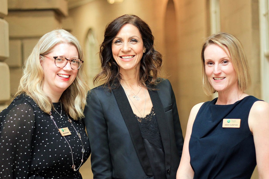 Julia Bradbury, centre, with Jen Lowthrop, left, and Sarah Slowther. Photo: Tom Marshall Julia Bradbury, centre, with Jen Lowthrop, left, and Sarah Slowther. Photo: Tom Marshall