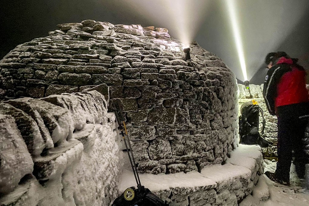 A rescuer at the Cross Fell summit shelter during the search. Photo: Penrith Mountain Rescue Team A rescuer at the Cross Fell summit shelter during the search. Photo: Penrith Mountain Rescue Team