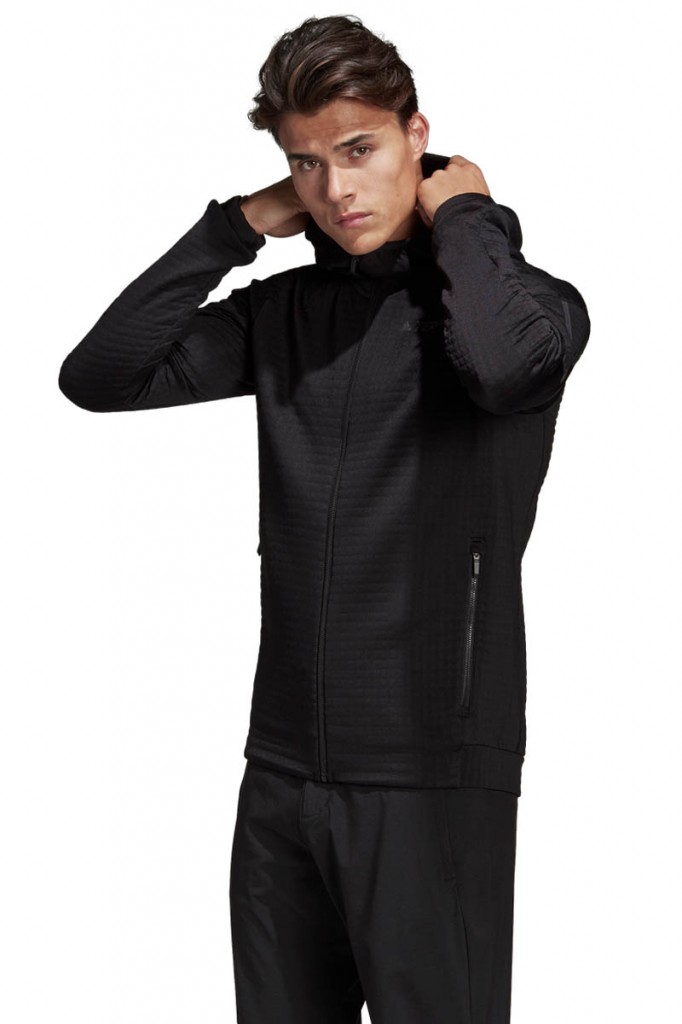 The Adidas Power Air Fleece uses the innovative Polartec material The Adidas Power Air Fleece uses the innovative Polartec material