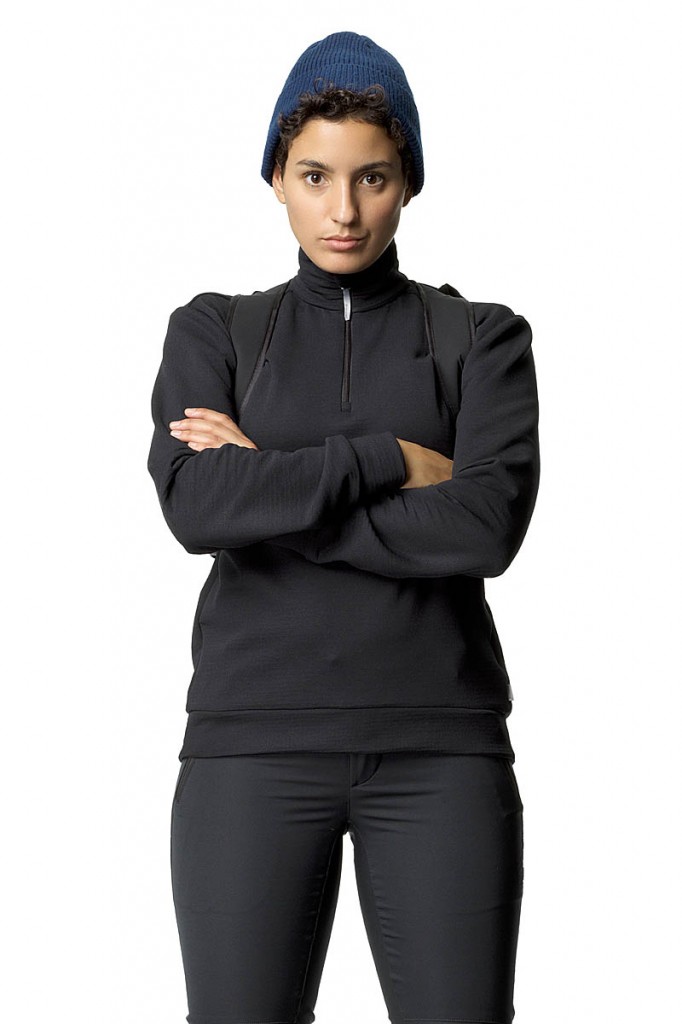 The Houdini Mono Air Houdi uses a lightweight version of the Polartec fabric