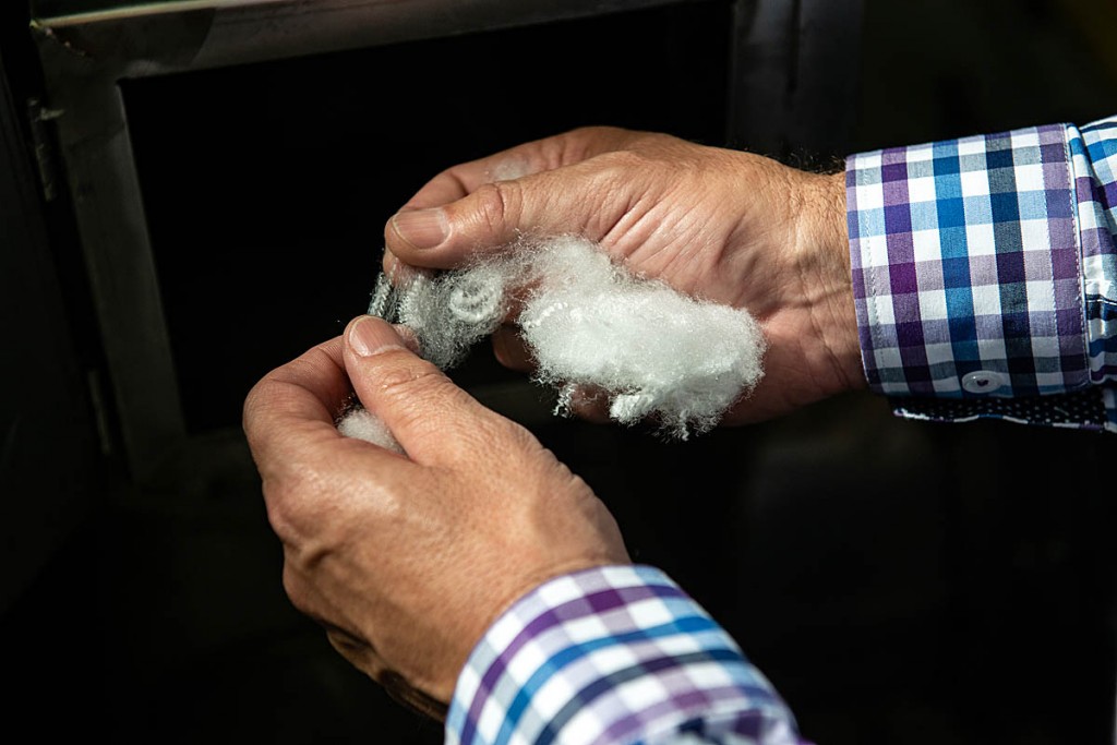 The new PrimaLoft Bio insulation has gone into production. Photo: Seth Thompson/PrimaLoft The new PrimaLoft Bio insulation has gone into production. Photo: Seth Thompson/PrimaLoft
