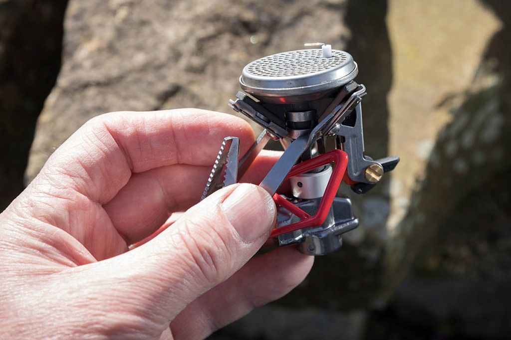 The Micro Trail Stove won't take up much space in your pack. Photo: Bob Smith/grough The Micro Trail Stove won't take up much space in your pack. Photo: Bob Smith/grough
