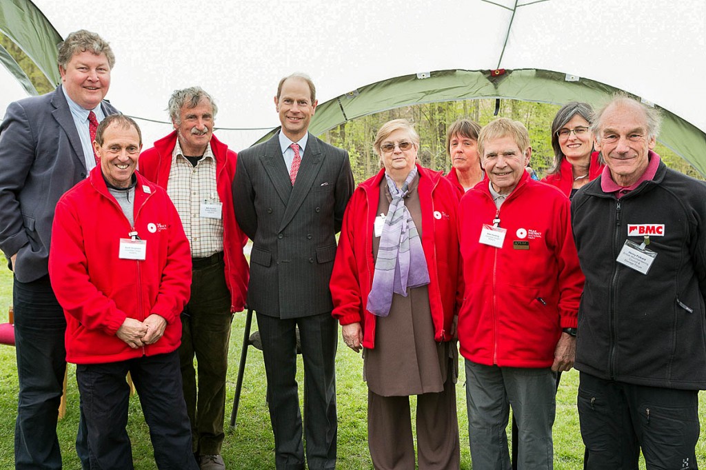 Prince Edward handed outstanding contribution awards to Geoff Nickolds, Keith Singleton, Bill Gordon, Mike Harding and Henry Folkard. Photo: Ian Daisley