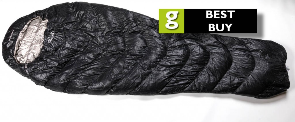 The Rab Mythic Ultra 180 sleeping bag gained grough's 'best buy' rating. Photo: Bob Smith/grough The Rab Mythic Ultra 180 sleeping bag gained grough's 'best buy' rating. Photo: Bob Smith/grough