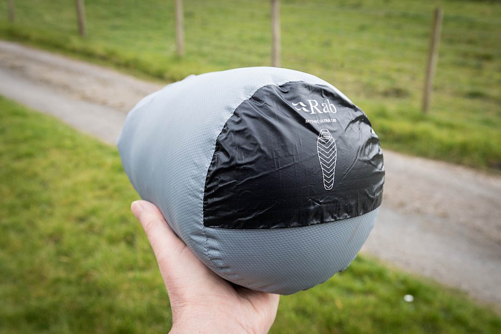 The sleeping bag packs up small. Photo: Bob Smith/grough The sleeping bag packs up small. Photo: Bob Smith/grough