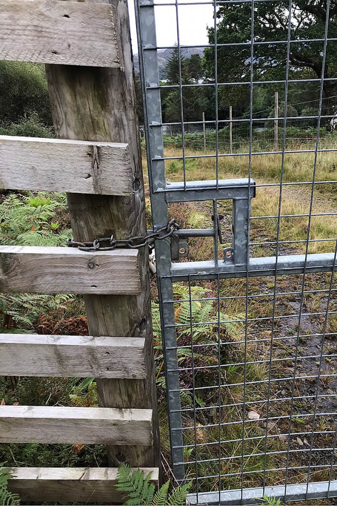 A locked gate at the site. Photo: Ramblers Scotland A locked gate at the site. Photo: Ramblers Scotland