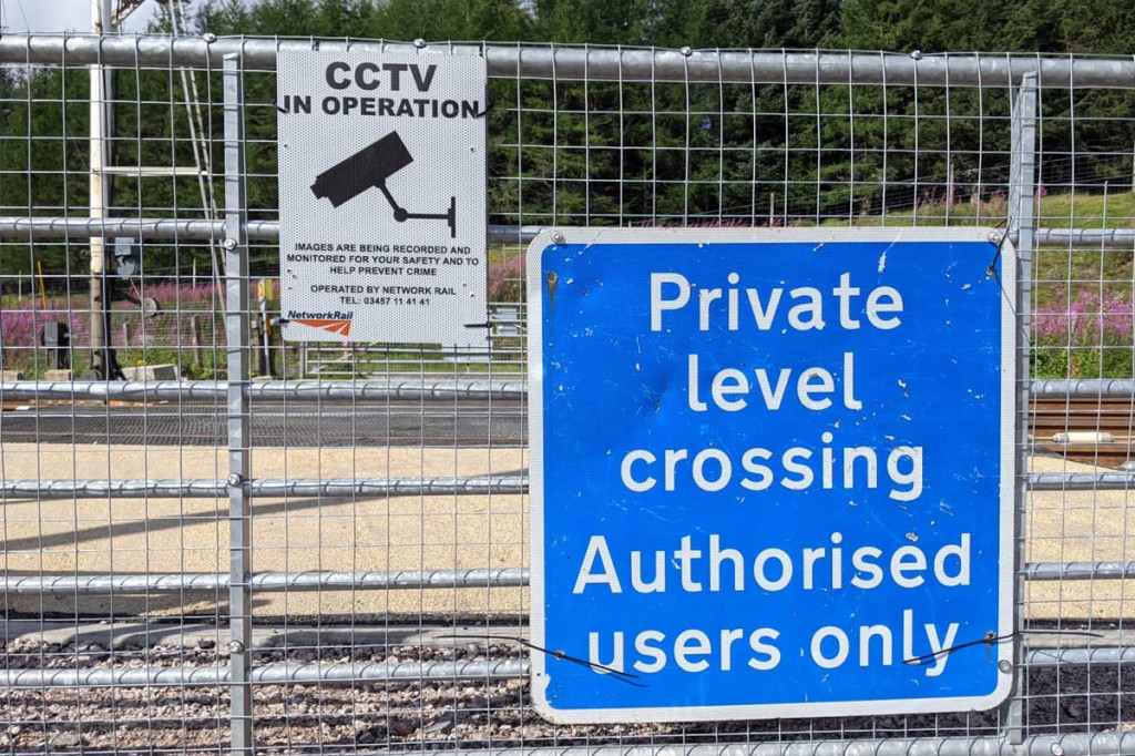 The crossing at Dalwhinnie, which has been closed by the rail authority The crossing at Dalwhinnie, which has been closed by the rail authority