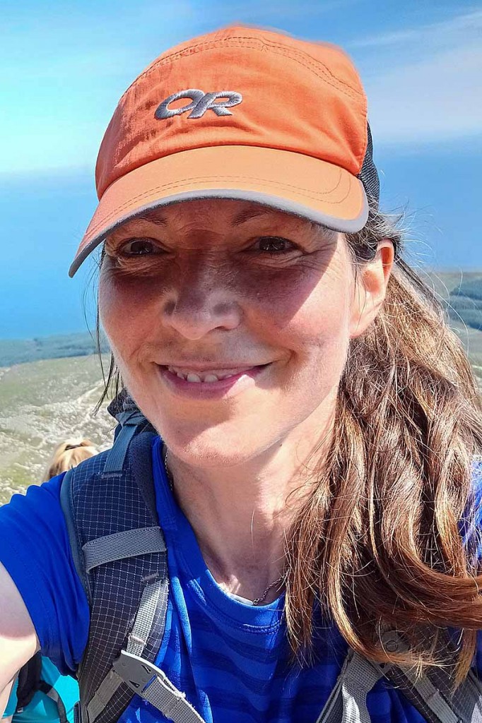 Lucy Wallace checks a path on Arran Lucy Wallace checks a path on Arran