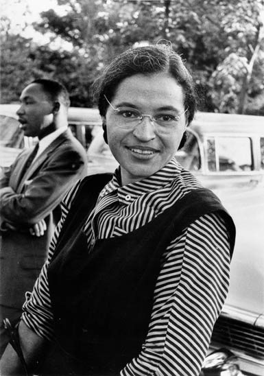 Rosa Parks with Dr Martin Luther King