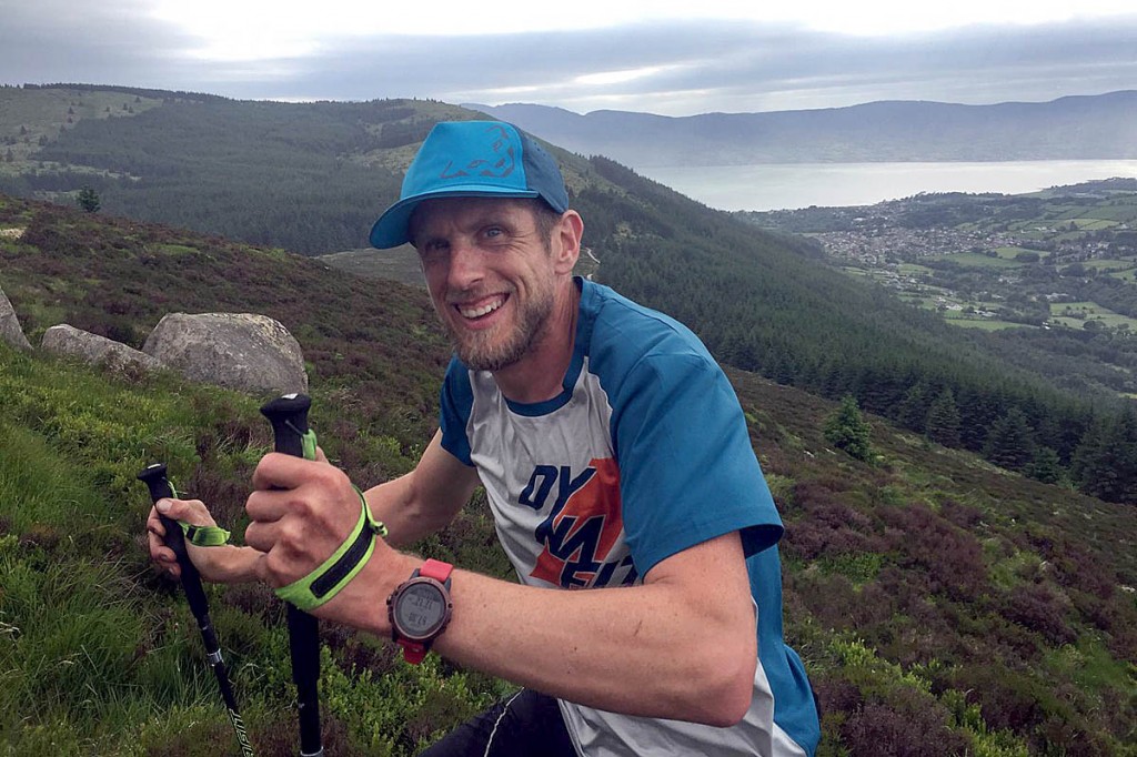 Ross Jenkin heads uphill during his Ramsay Round Ross Jenkin heads uphill during his Ramsay Round