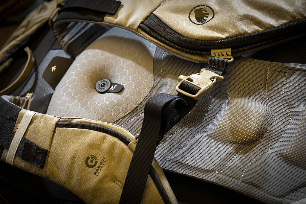 The innovative back on the Mammut pack. Photo: Bob Smith/grough The innovative back on the Mammut pack. Photo: Bob Smith/grough