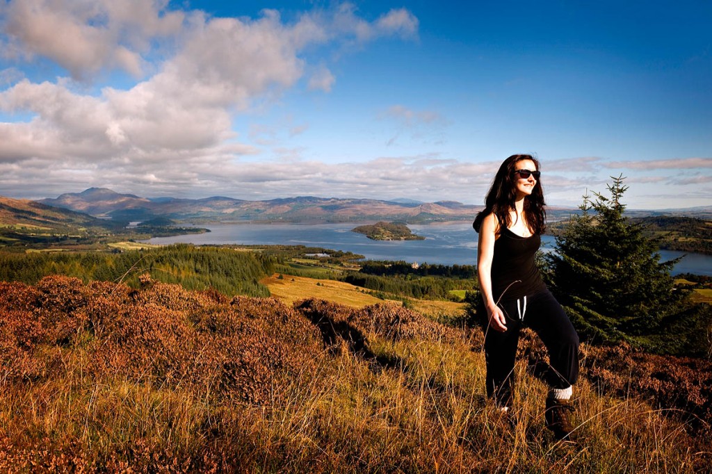 Walking on the John Muir Way above Loch Lomond. Photo: Becky Duncan Walking on the John Muir Way above Loch Lomond. Photo: Becky Duncan